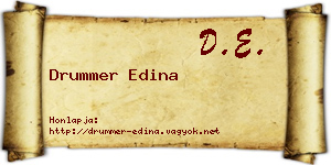 Drummer Edina névjegykártya